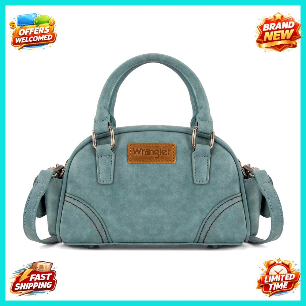 Small Barrel Crossbody Bag with Detachable Strap, Top Handle Purse